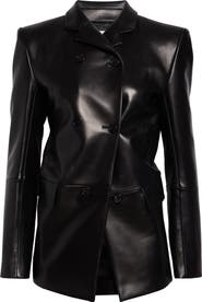 Khaite Rolo Double Breasted Lambskin Leather Jacket