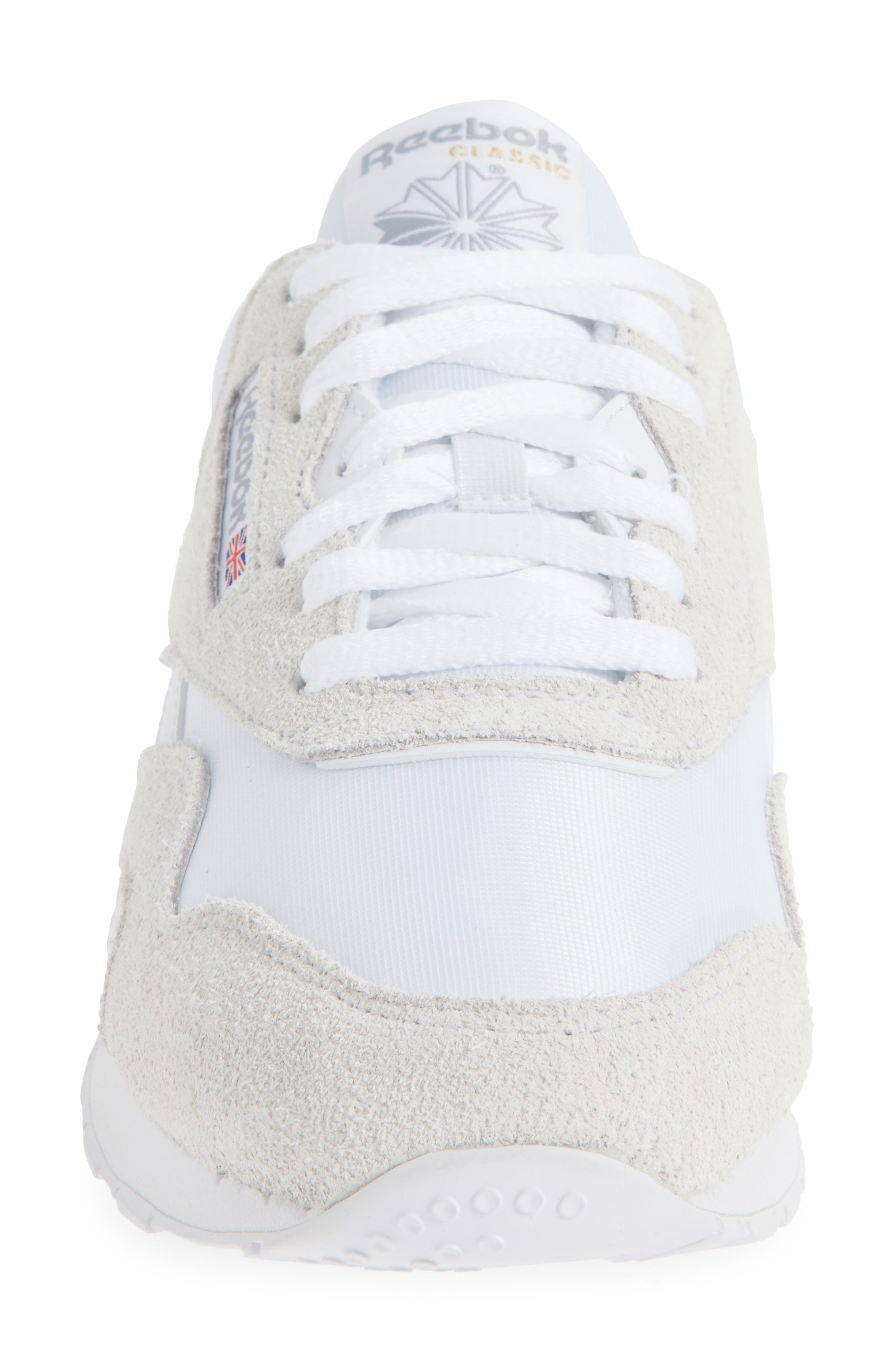 Reebok Classic Nylon Sneaker, Alternate, color, Footwear White/ Footwear White
