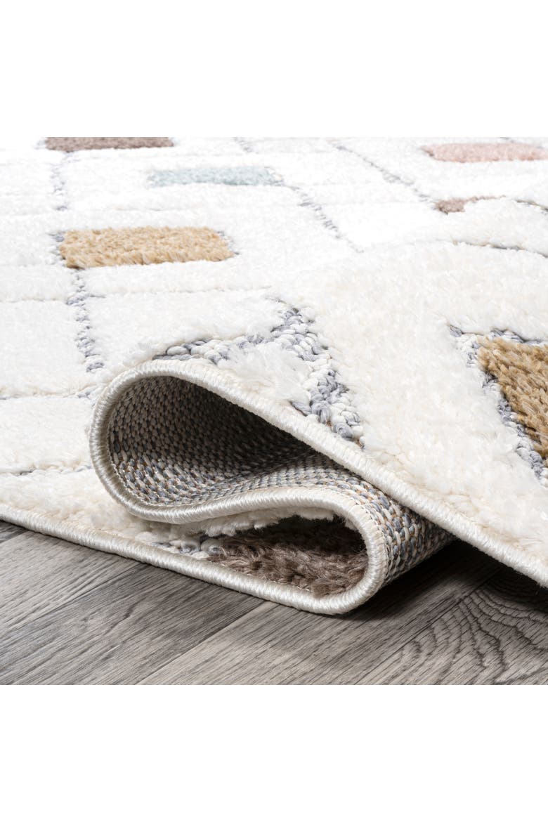 Astrid Retro Trellis High-Low Area Rug, Alternate, color, Multi/Cream
