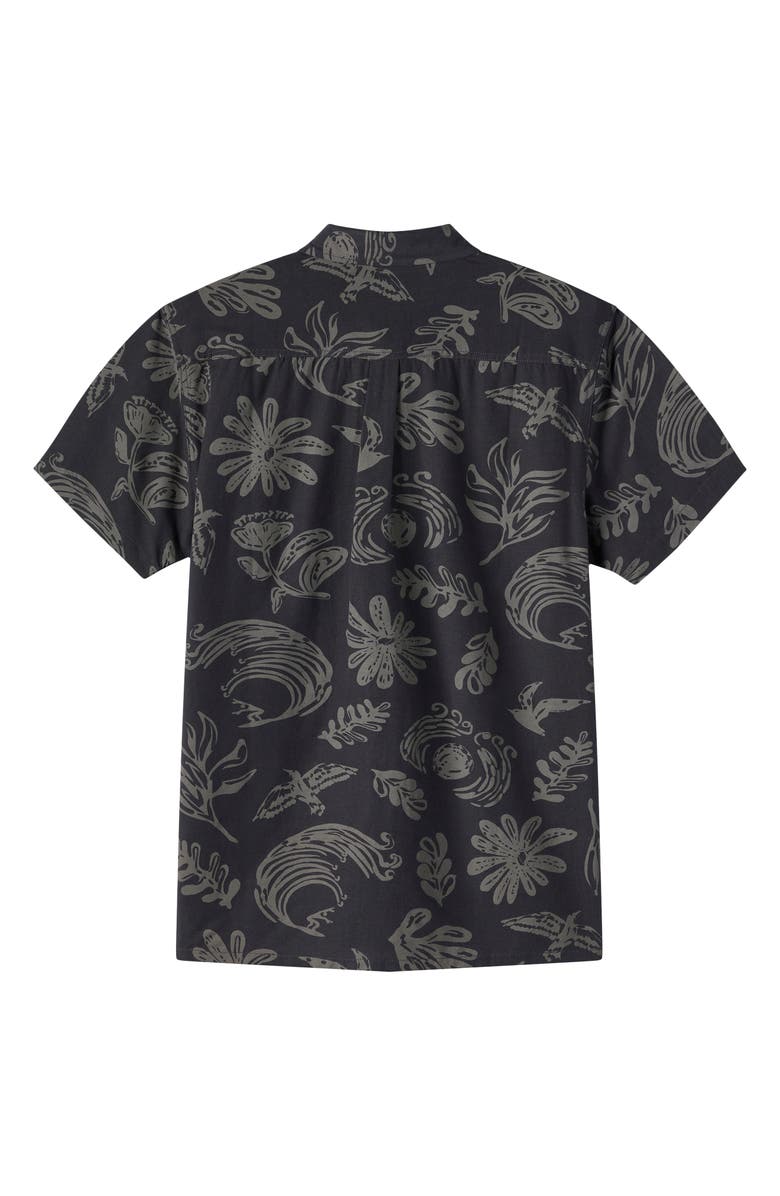 O'Neill O'Riginals Eco Print Standard Fit Short Sleeve Button-Up Shirt, Alternate, color, Phantom