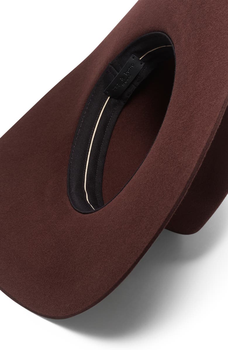rag & bone Brynn Wool Fedora, Alternate, color, Dark Espresso