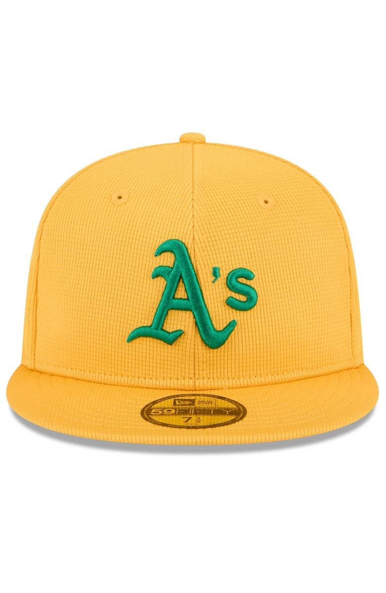 New Era Men's New Era  Gold Athletics 2025 Spring Training 59FIFTY Fitted Hat, Alternate, color, Gold
