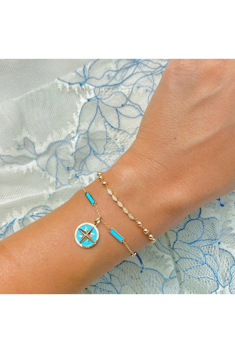 Turquoise Bar Chain Bracelet, Alternate, color, Turquoise