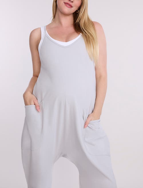 Motherhood Maternity Sleeveless Relaxed Fit Maternity Jumpsuit In Gray