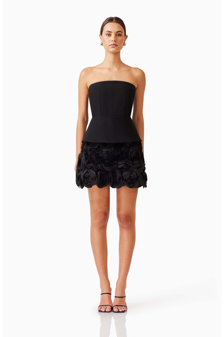 Selena Strapless Minidress, Alternate, color, BLACK