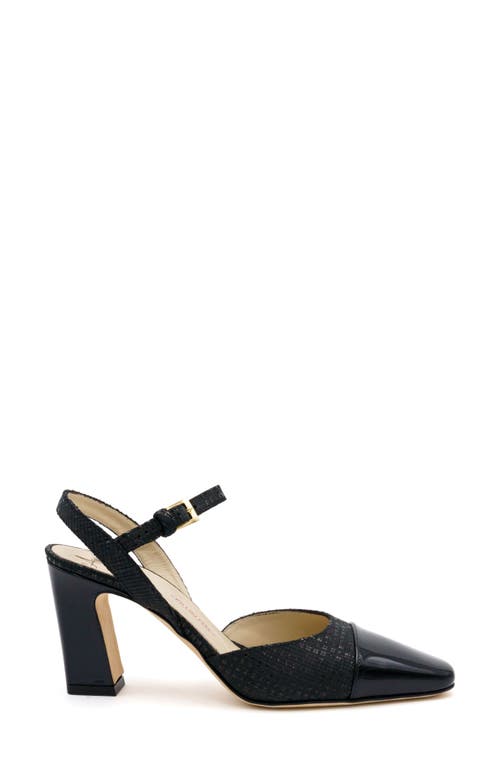 Amalfi By Rangoni Florentia Ankle Strap Cap Toe Pump In Black Software Black Vernice