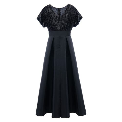 Tulleen Arcola Sequinned Gown In Black