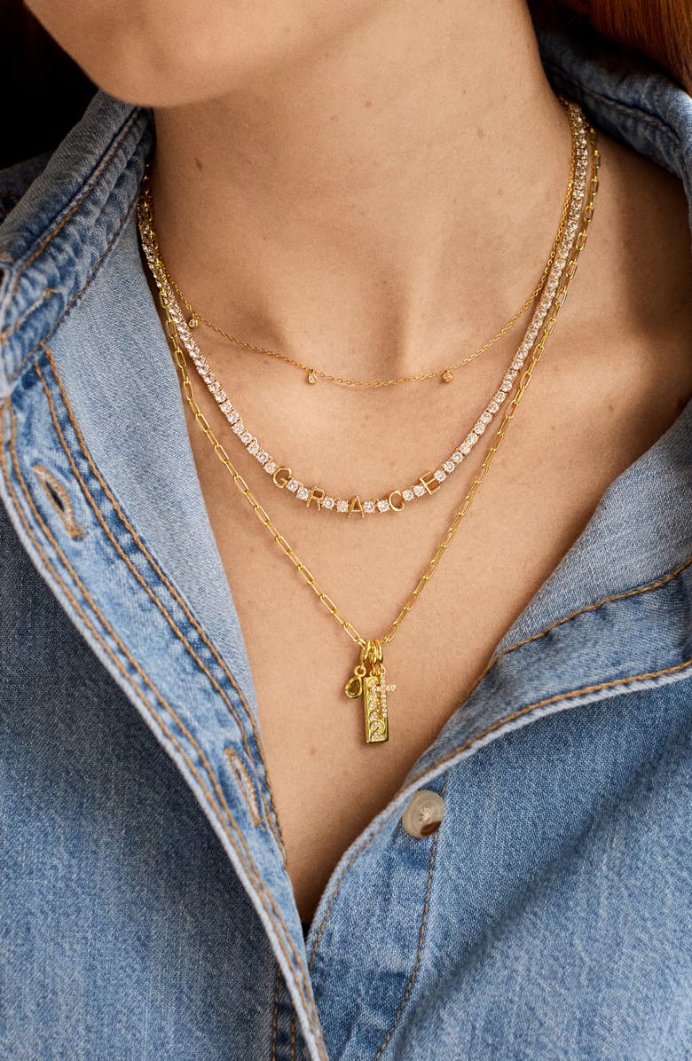 BaubleBar Custom Tennis Necklace, Alternate, color, 