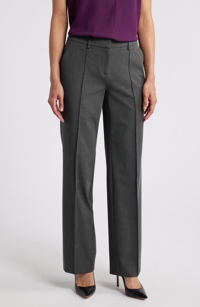 Anne Klein Pintuck Stretch Pants, Main, color, 