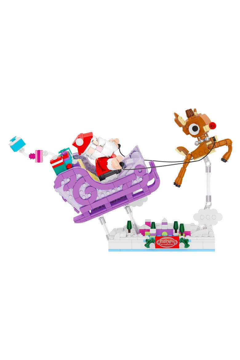 Rudolph Santa's Sleigh Building Set, Alternate, color, Red