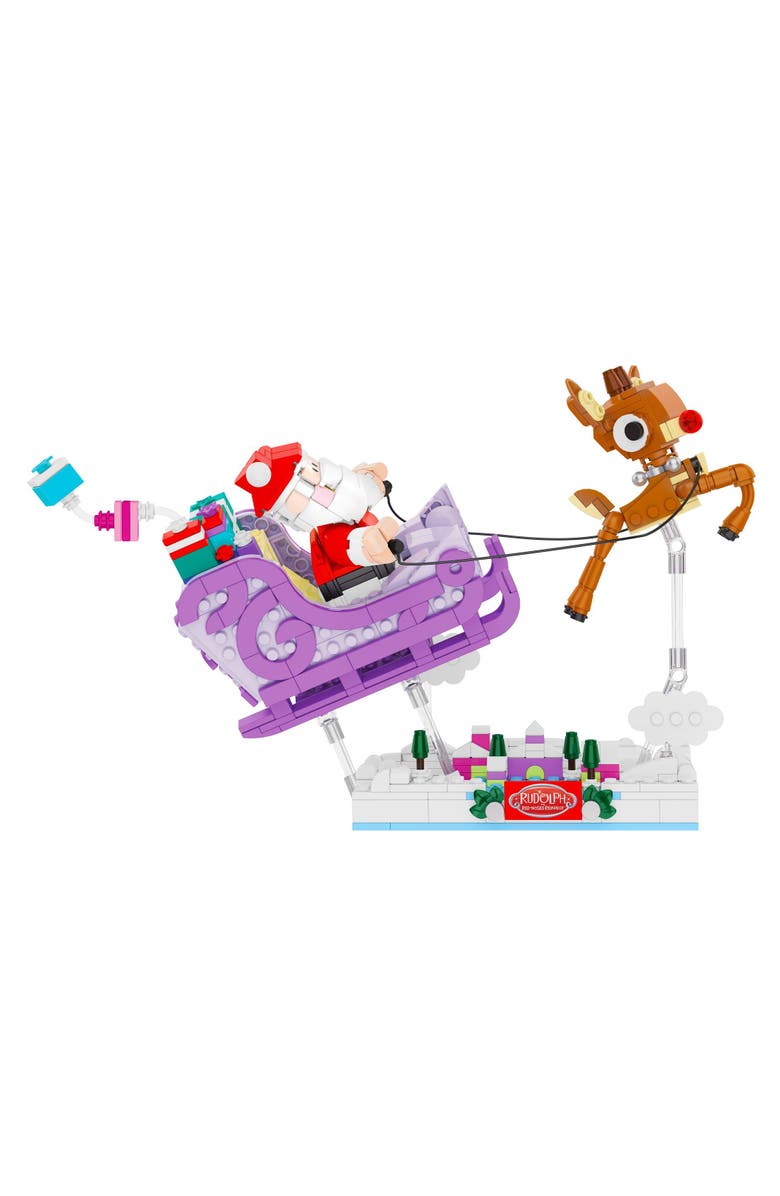 Brickcraft Rudolph Santa's Sleigh Building Set, Alternate, color, Red