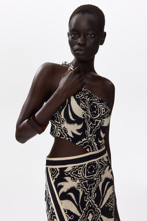Cut-out One-shoulder Dress