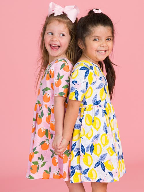 Rufflebutts Knit Short Sleeve Twirl Dress In Multi