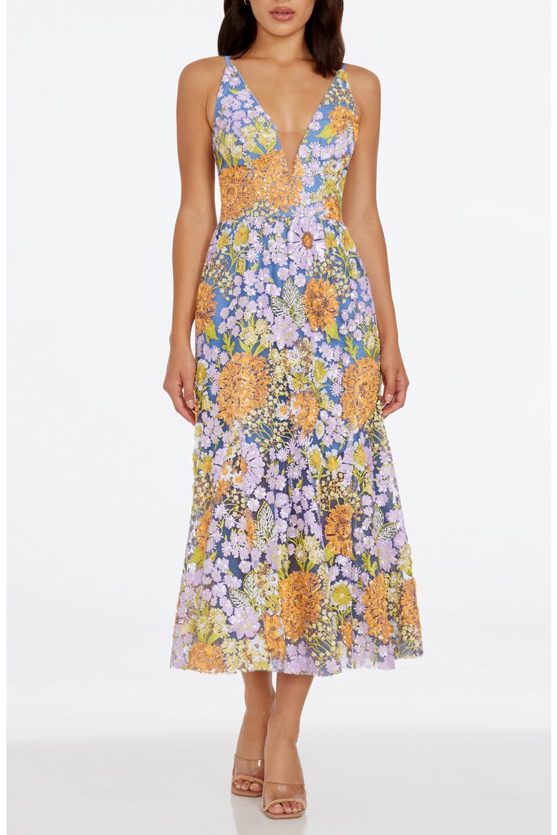 sierra floral sequin cocktail dress Sierra Floral Sequin Cocktail Dress (Women)