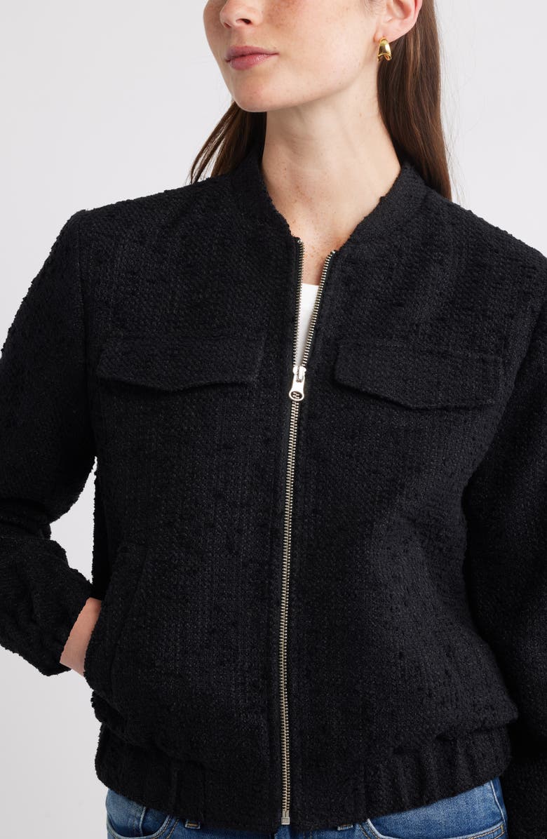 Caslon<sup>®</sup> Bouclé Bomber Jacket, Alternate, color,