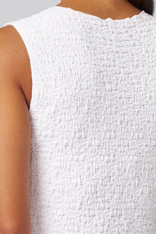 Franne Golde Doheny Textured Sleeveless Top In White