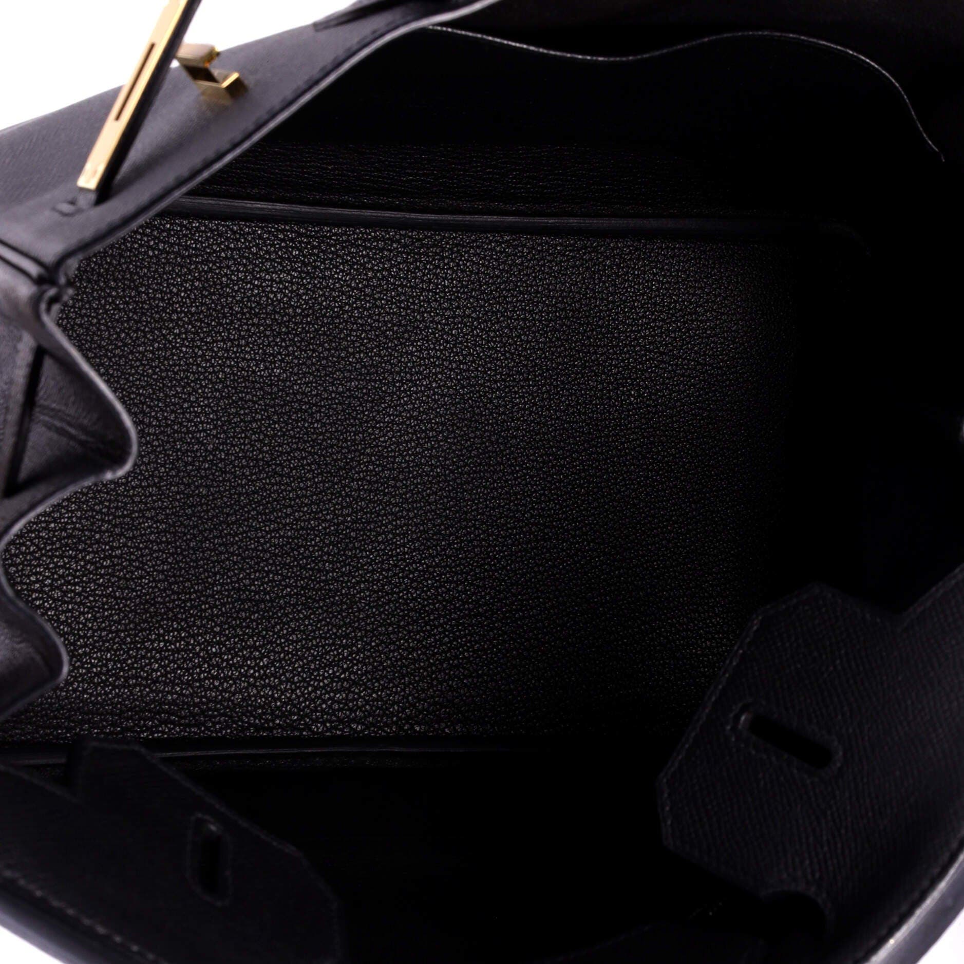 Pre-Owned Hermes Birkin Handbag Black Epsom with Gold Hardware 30, Alternate, color, 