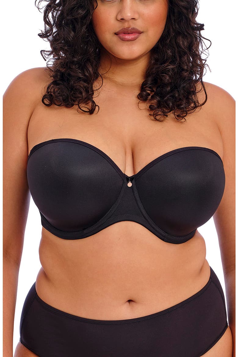 Smooth Full Figure Strapless Underwire Bra, Alternate, color, BLACK