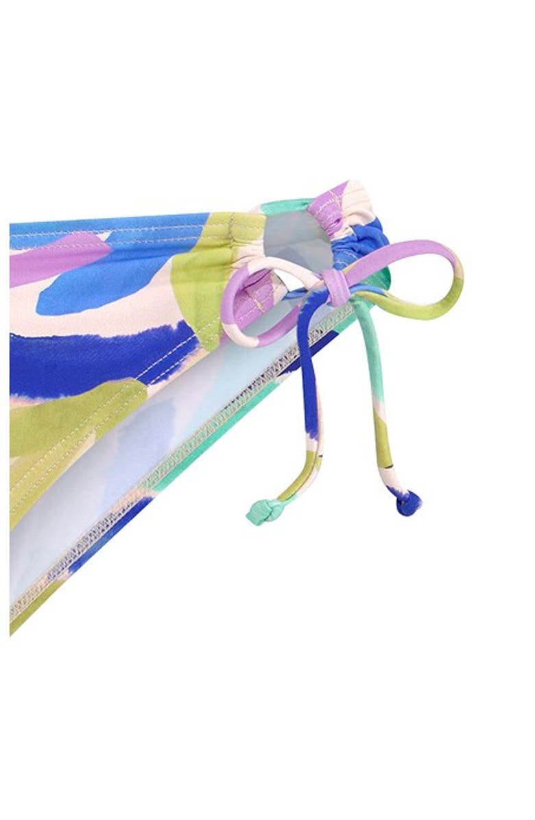 LASCANA Brushstroke Print Classic Bikini Bottom, Alternate, color, Blue Multi