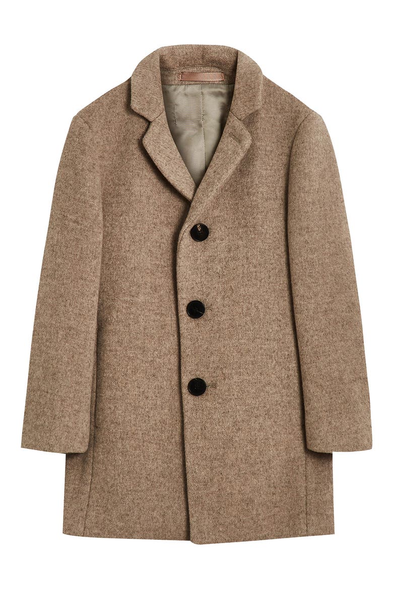 Kids' Gable Jr. Wool Blend Overcoat, Main, color, OATMEAL