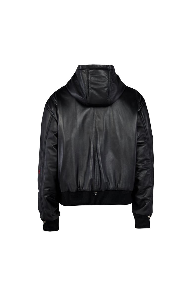 PCFG Your *Itch Bomber Leather Jacket, Alternate, color, Black