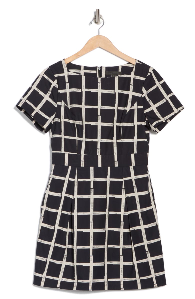 French Connection Funnel Neck Cotton Minidress, Alternate, color, Print