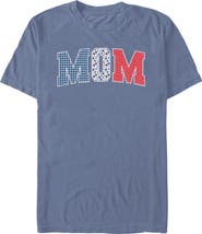 Minnie Mouse Men's Minnie Mouse Mom Three Collegiate Patterns Graphic T-Shirt