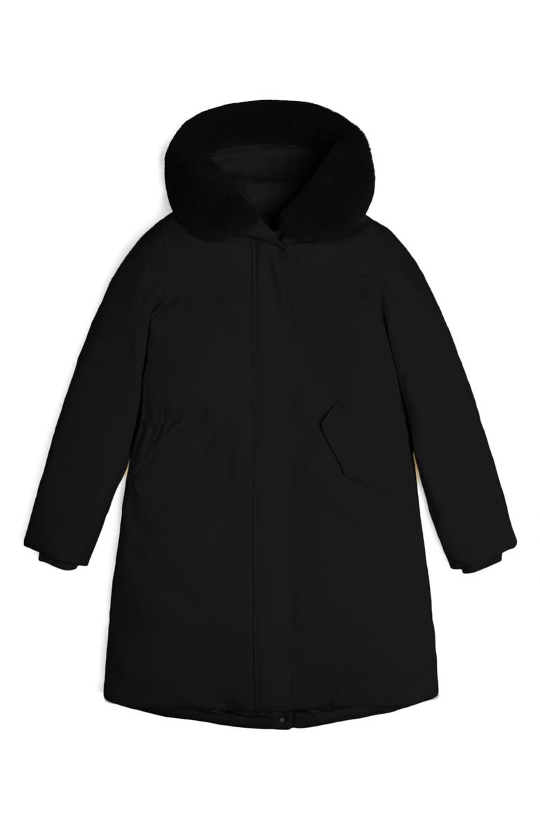 Woolrich Carnation Genuine Fox Fur Trim Down Wool Parka, Alternate, color,