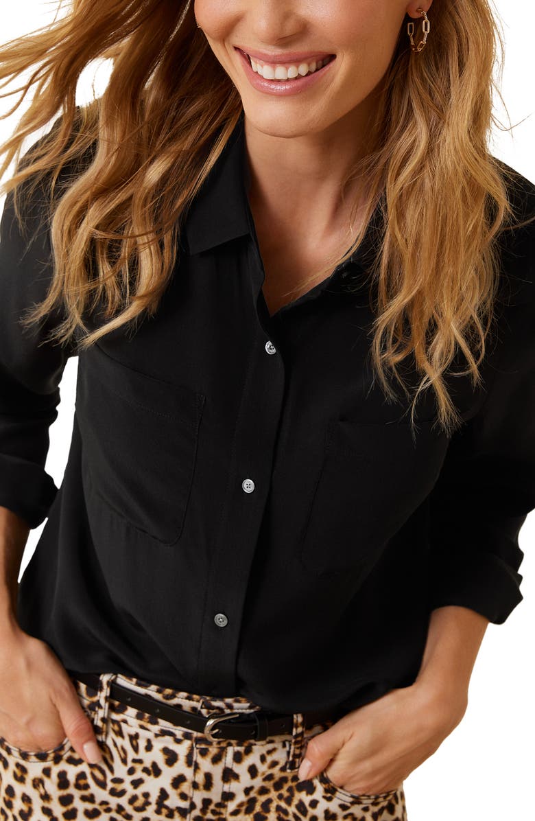 Tommy Bahama Yara Cove Long Sleeve Silk Button-Up Shirt, Alternate, color, 