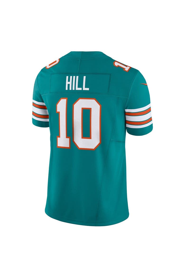 Men's Nike Tyreek Hill Aqua Miami Dolphins Vapor F.U.S.E. Limited Jersey, Alternate, color, Aqua
