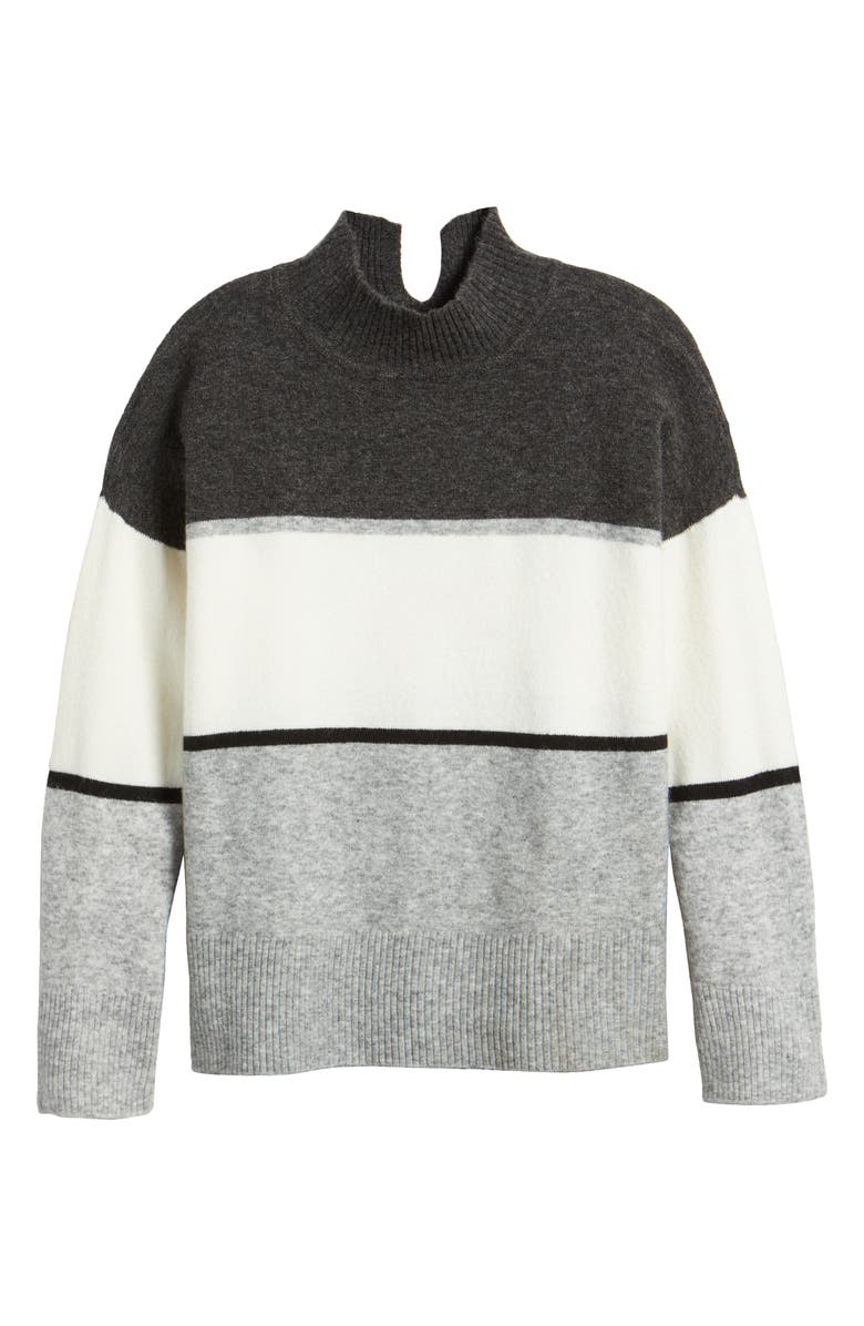 Hatley Colorblock Mock Neck Tunic Sweater, Alternate, color, 