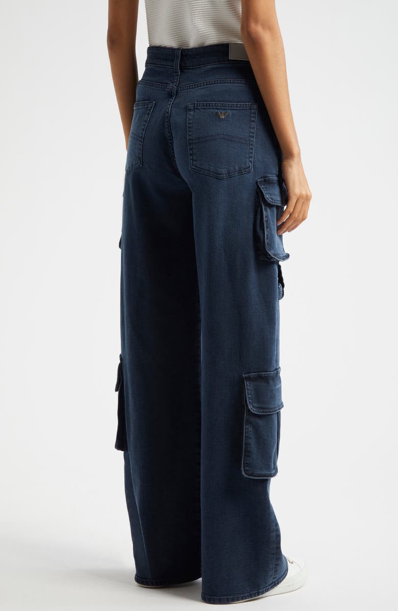 Emporio Armani Straight Leg Cargo Jeans, Alternate, color, 