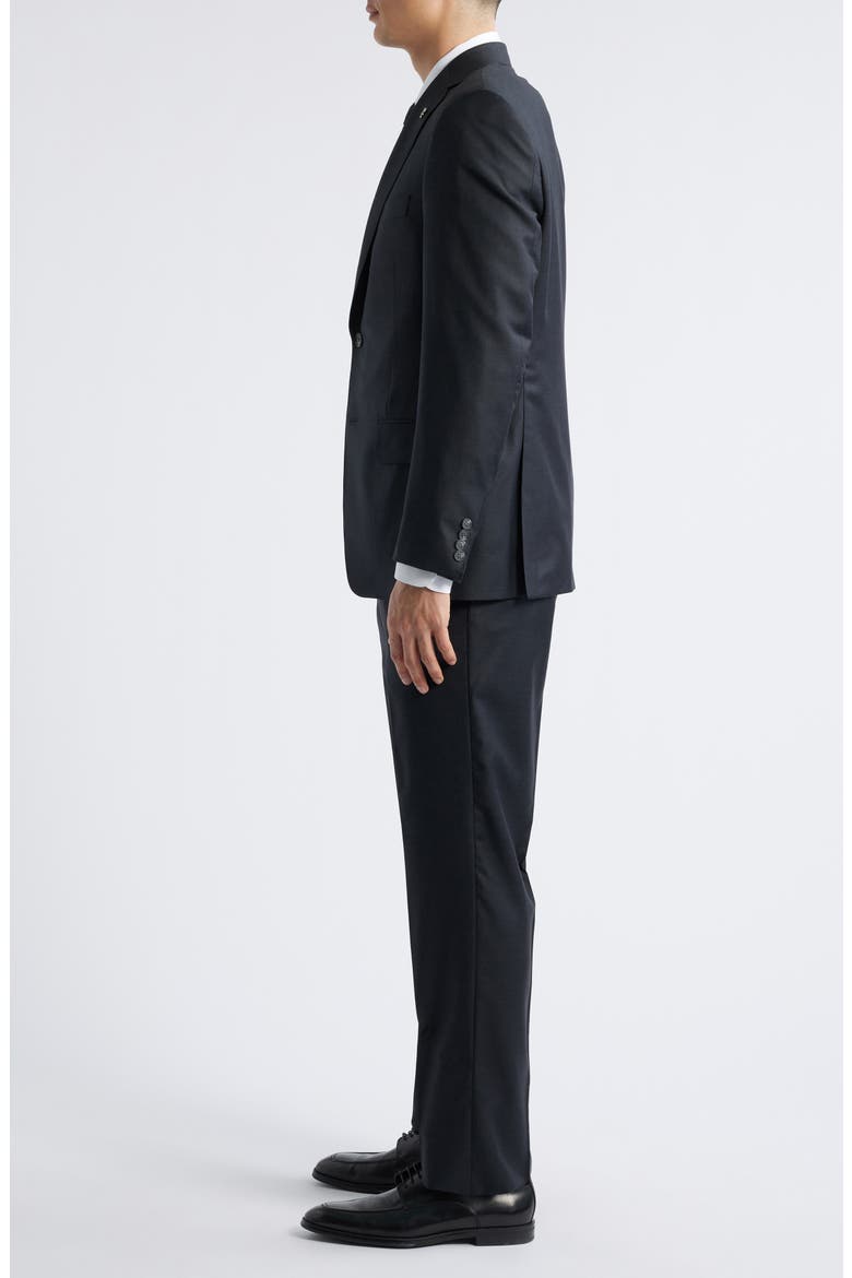 Honey Way Regular Fit Super 150s Charcoal Grey Wool Suit, Alternate, color, CHARCOAL