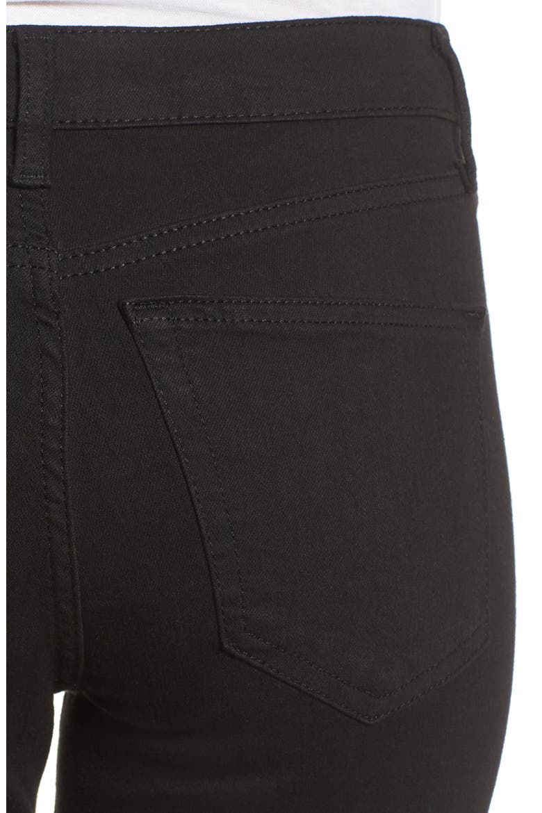 Jamie High Waist Ripped Black Jeans, Alternate, color, BLACK