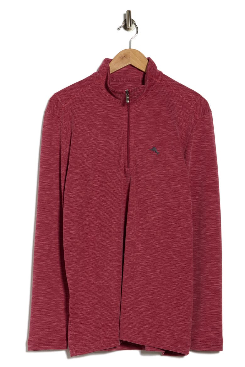 Carmel Bay Half Zip Pullover, Alternate, color, BEET RED