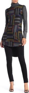 GO COUTURE Turtleneck High-Low Tunic Sweater