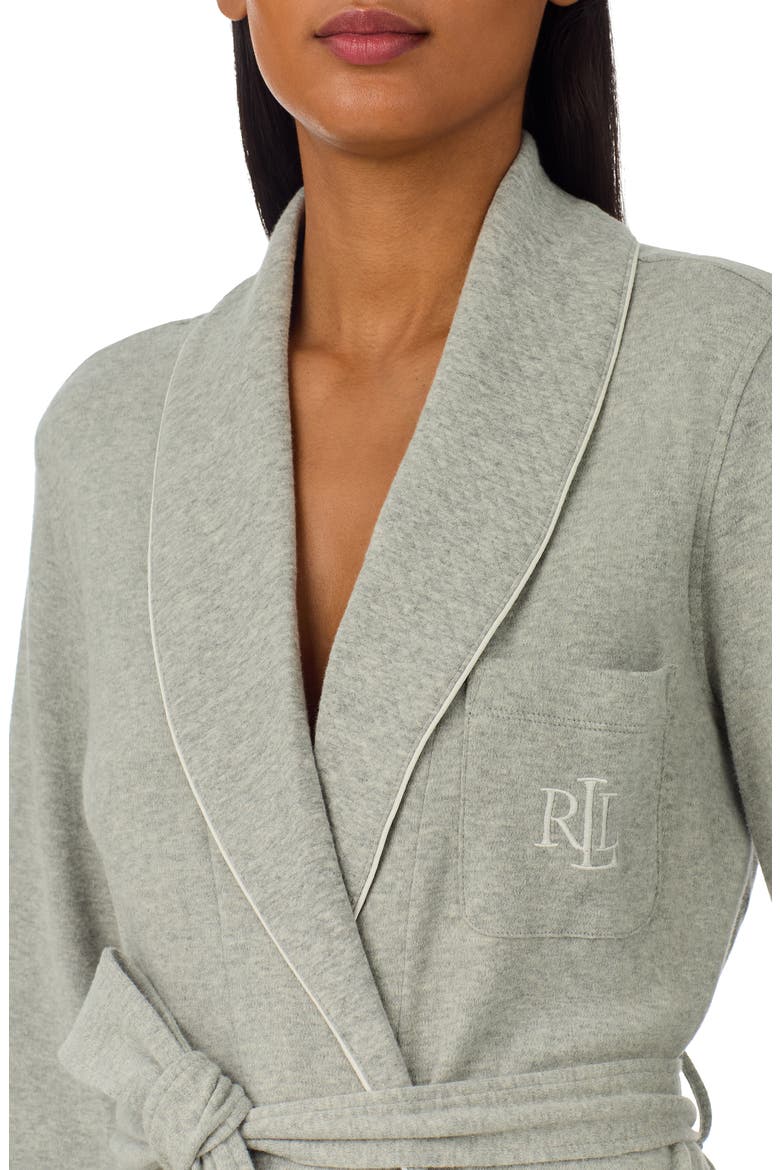 Quilted Collar Robe, Alternate, color, HGREY