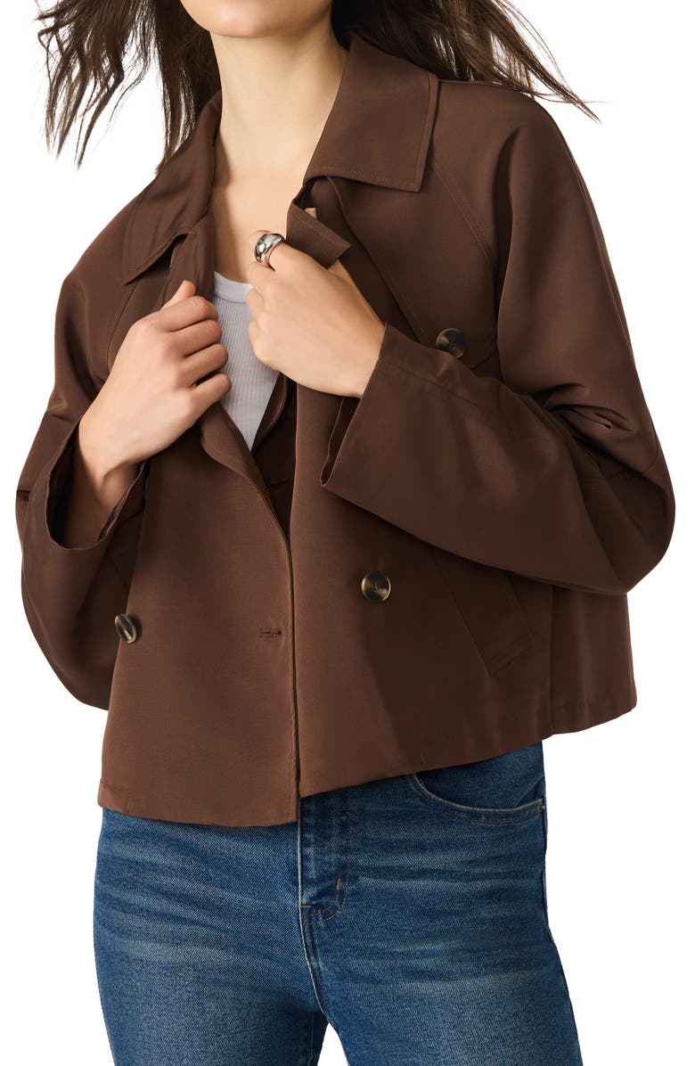 Double Breasted Short Trench Coat