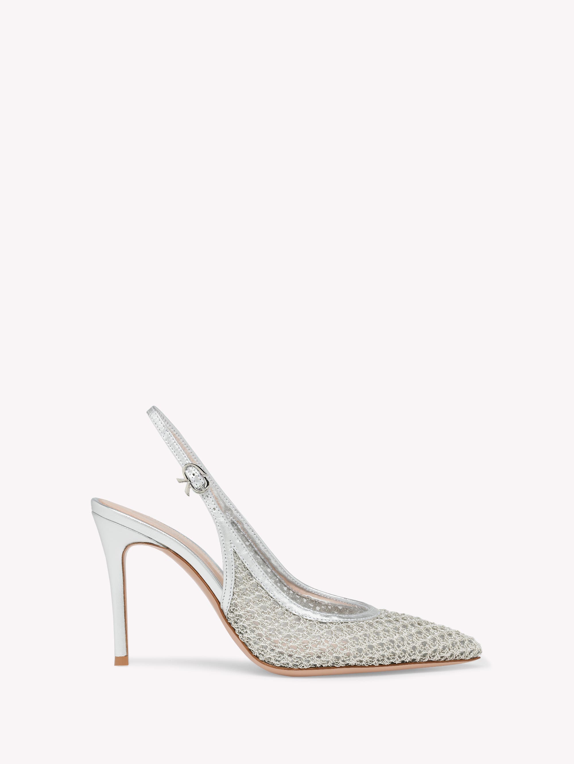 Gianvito Rossi Nikki Pump, Main, color, Metallic Silver And Nappa