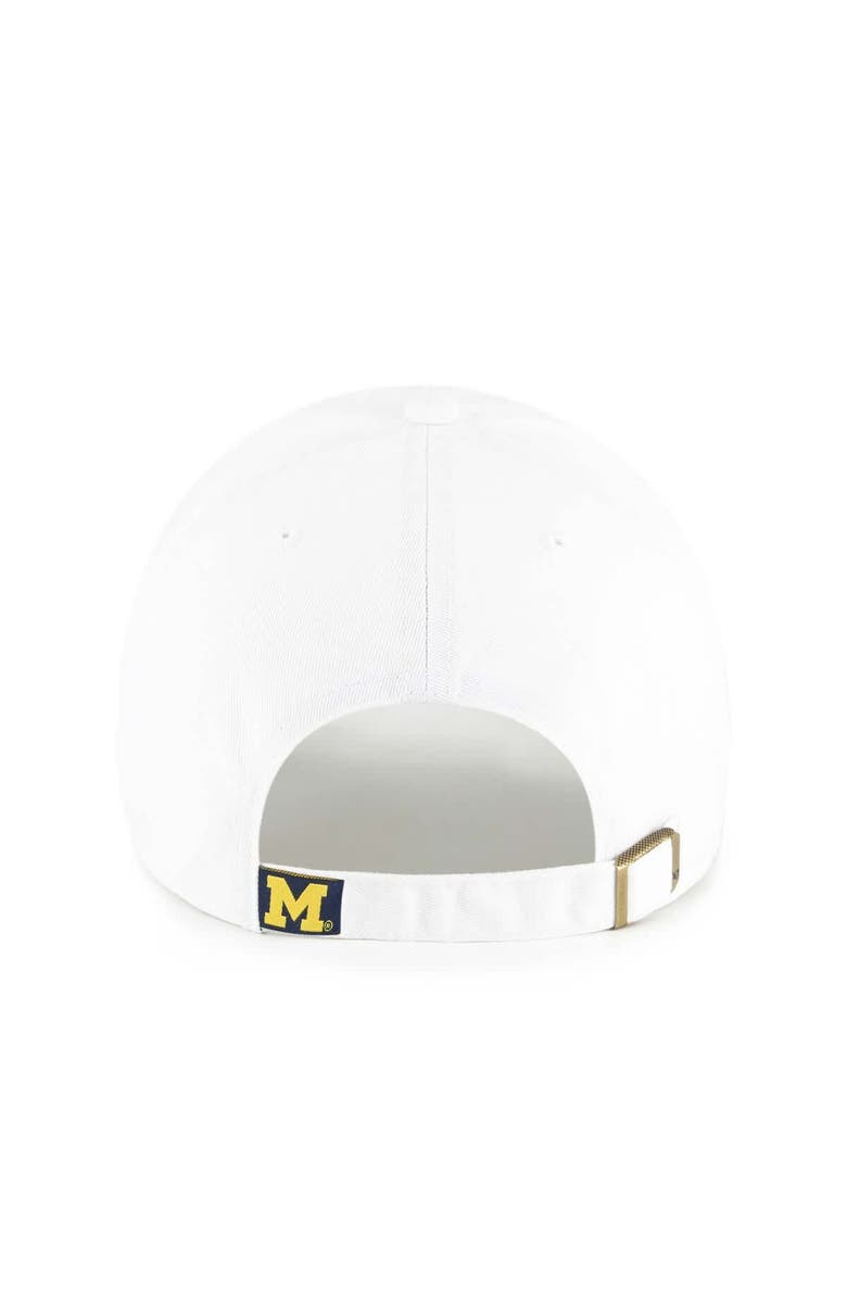 '47 Men's '47 White Michigan Wolverines Clean Up Adjustable Hat, Alternate, color,