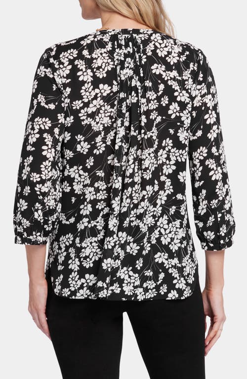 Nydj High-low Crepe Blouse In Stefania