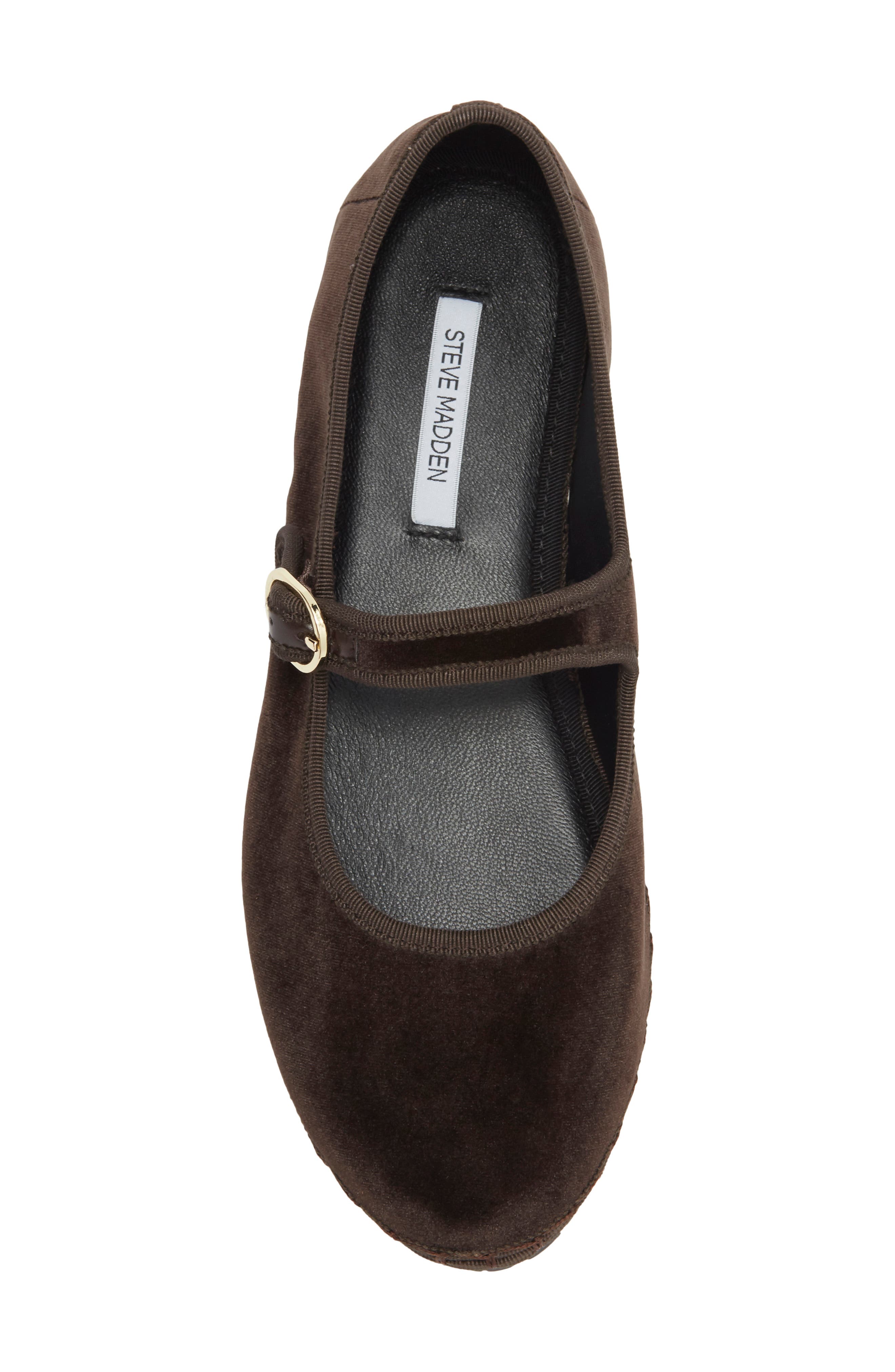 Velma Mary Jane Flat, Alternate, color, BROWN VELVET
