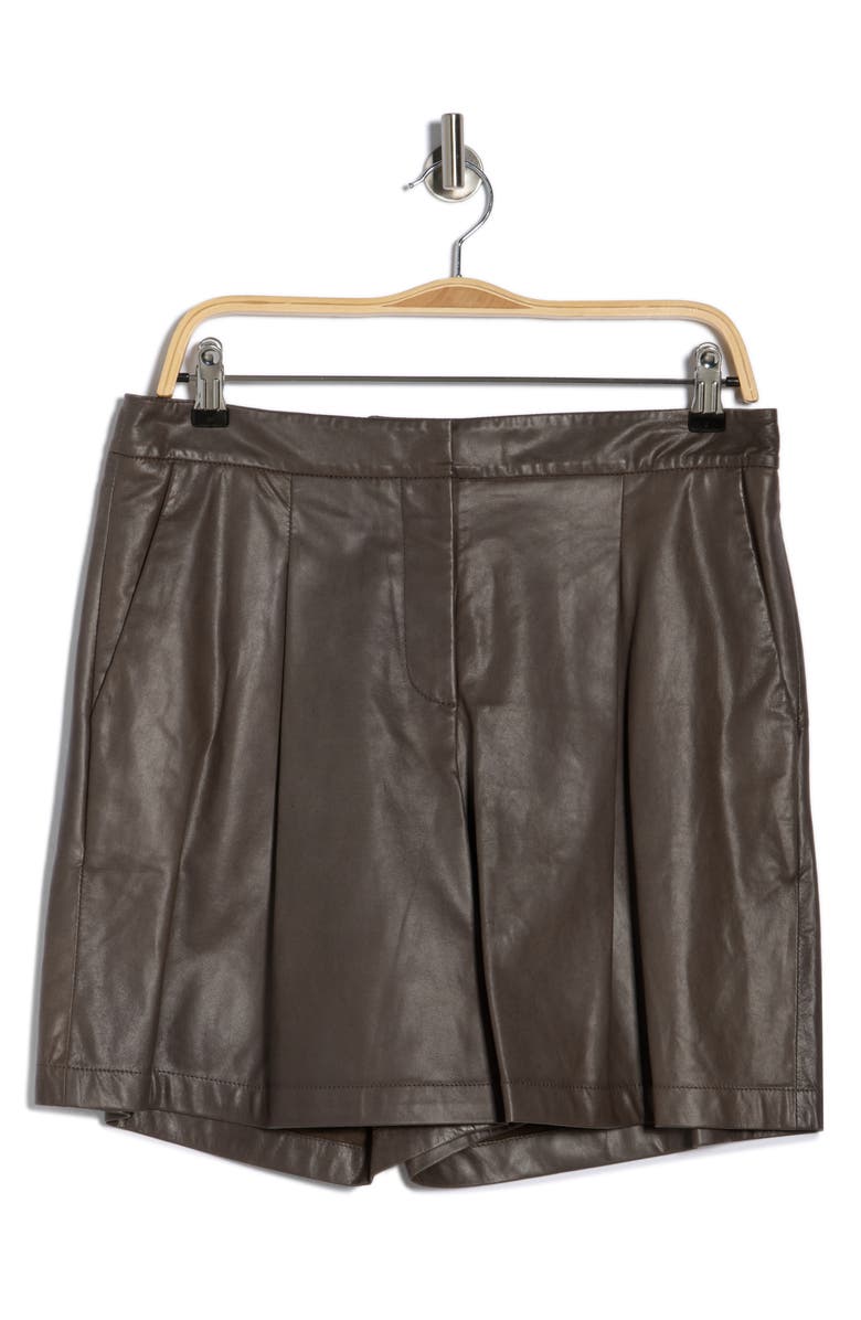 TWP Sully Leather Shorts, Main, color, Fudge