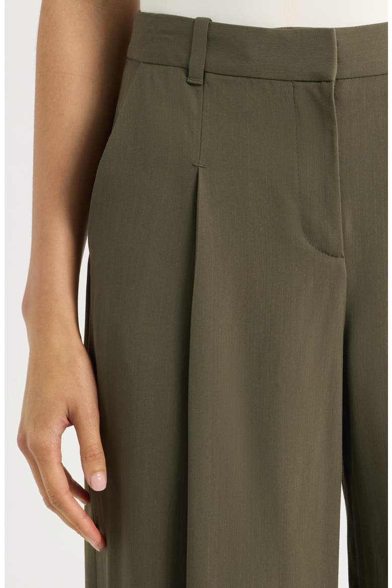 Tiana Pinstripe Wide Leg Pants, Alternate, color, TEA LEAF STRIPE