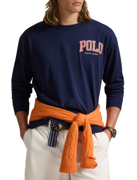 Big & Tall Logo Jersey Long-Sleeve T-Shirt