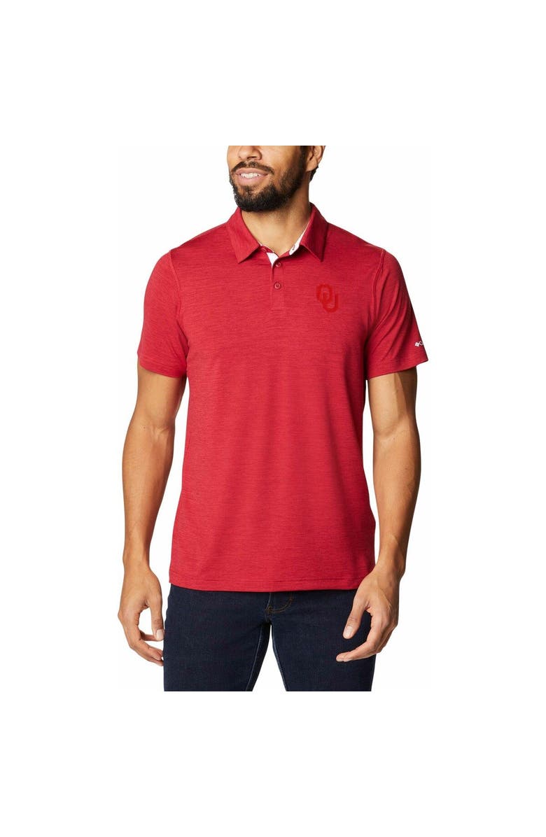 Columbia Men's Columbia Crimson Oklahoma Sooners Tech Trail Omni-Shade Polo, Alternate, color, Crimson