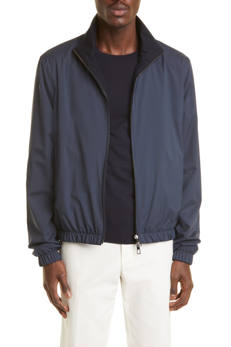 Windmate® Storm System® Waterproof Reversible Bomber Jacket, Main, color, BLUE NAVY