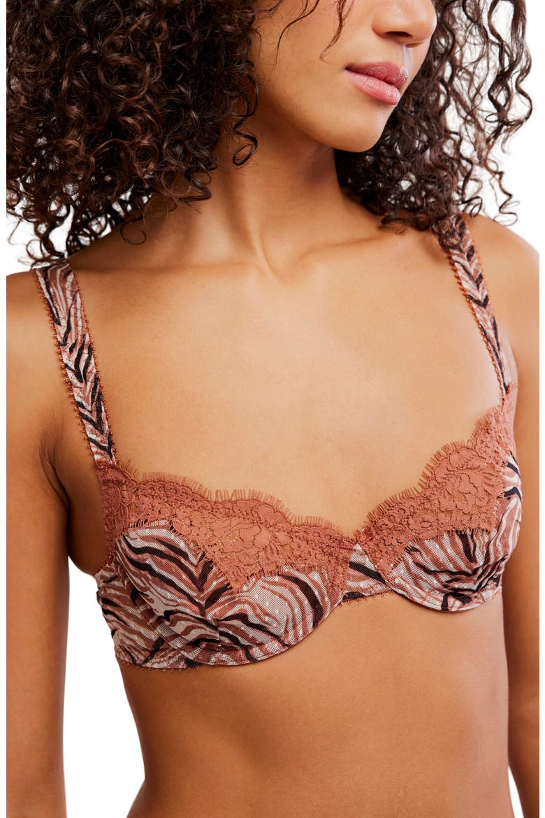 Intimately FP Fiona Underwire Balconette Bra, Alternate, color, ZEBRA