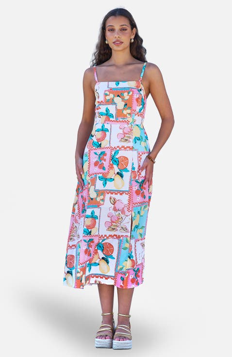 Printed Midi Sun Dress