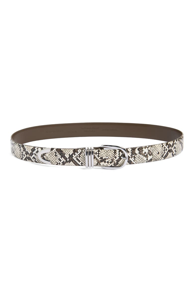 Janae Trouser Belt, Main, color, SNAKE- SILVER